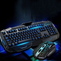 Проводная игровая клавиатура с подсветкой и мышкой V100P