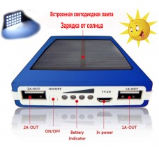 Power Bank SOLAR 30000 mAh аккумулятор с солнечной панелью