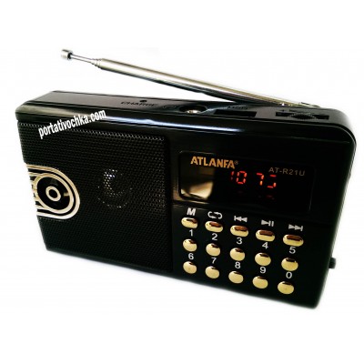 ATLANFA AT-R21U портативная колонка радиоприемник с FM и USB