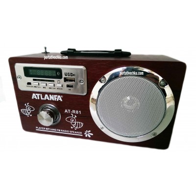 Atlanfa AT-R81 портативная колонка с USB, CardReader, Радио