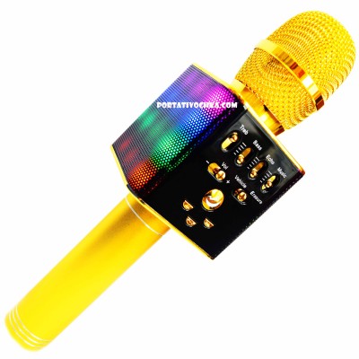 Караоке микрофон колонка со цветомузыкой WSTER L18