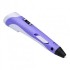 3D ручка для Детей с LCD дисплеем 3D Pen 3 GEN с Эко Пластиком PLA (9 метров ) и Трафаретами Набор для творчества Фиолетовая (3D PT Purple)