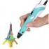 3D ручка для Детей с LCD дисплеем 3D Pen 2 GEN с Эко Пластиком PLA (9 метров )  Набор для творчества Голубая (3D PT Blue)