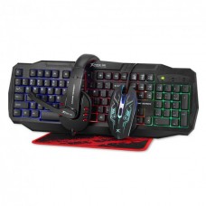 Комплект проводной Gaming Combo 4-in-1 XTRIKE ME CM-406 Игровая клавиатура, мышь, наушники, коврик RU+ENG раскладка Black