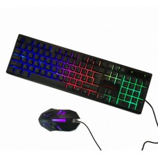 Профессиональная игровая клавиатура c динамичной RGB подсветкой и мышкой UKC HK-6300TZ (6300)