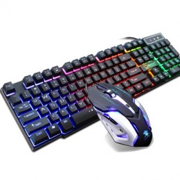Комплект проводная клавиатура и мышь c RGB подсветкой PETRA MK1 (MK1_PETRA-22)