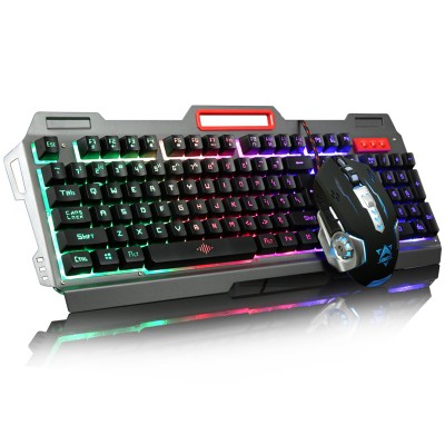Комплект проводная клавиатура и мышь с LED RGB подсветкой UKC K33 (K33-22)
