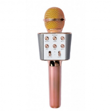 Колонка караоке микрофон WSTER WS 1688 Розовый (1688 P)