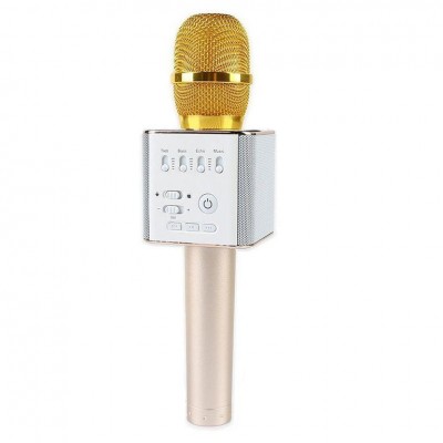 Беспроводной стерео караоке микрофон Q9 Золотой (Q9 Gold)