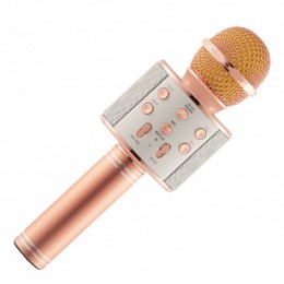 Беспроводной микрофон караоке Wester WS-858 Розовый (858 Pink)