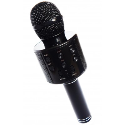 Беспроводной микрофон для караоке беспроводной портативная колонка Wester WS-858 Черный (858 Black)