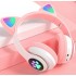 Беспроводные наушники с кошачьими ушками и RGB подсветкой Cat MDR VZV-23 M BT Розовые Pink (23 MDR P)