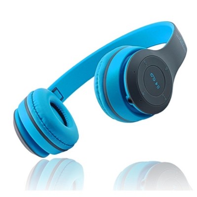 Беспроводные Bluetooth стерео наушники HBQ MEGA BASS P47 с MP3 Синие (47 Blue)