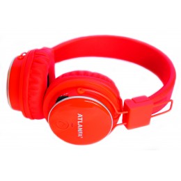 Наушники беcпроводные Atlanfa AT - 7611 с Bluetooth, MP3 и FM Красные