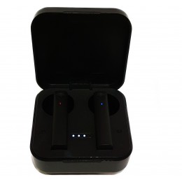 Bluetooth стерео наушники беспроводные c боксом для зарядки HBQ TWS Air 2 SE Черные (Air 2 B-2021)