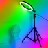 Цветная кольцевая LED светодиодная лампа RGB Ring Light 30 см с Держателем под телефон для селфи / фото / видео / инстаграма / тик тока со штативом 2 метра в комплекте